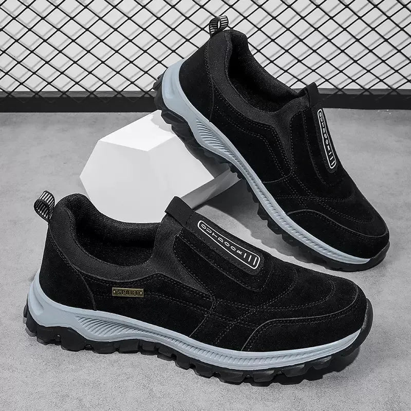 FOUNNE® 【🔥Oferta especial de hoy: 60% de descuento🎁】👞Zapatos ortopédicos de gamuza para hombre ✅ Alivian el dolor de pies ✅ Soporte para el arco: comodidad durante todo el día👟（副本）