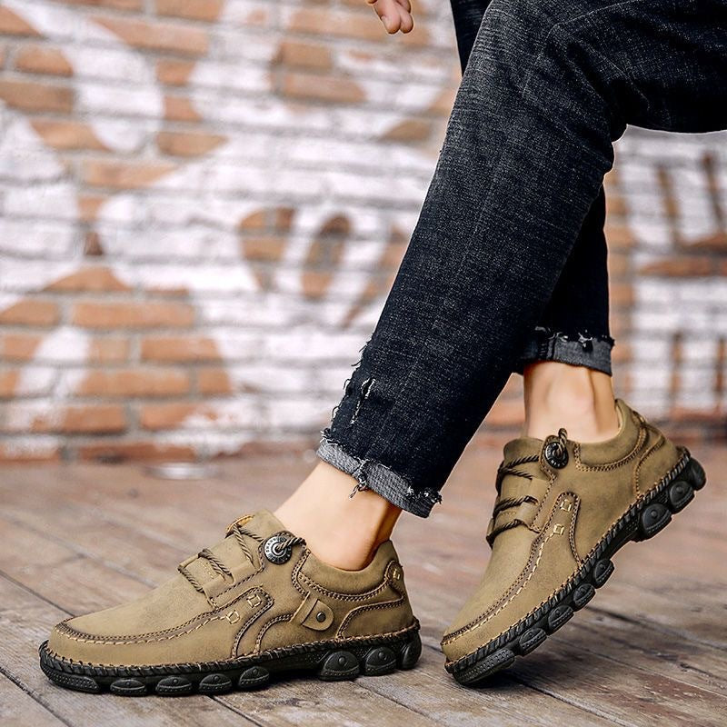 🐂 Sapatos ortopédicos para homem feitos em pele de bezerro👞 Costurados à mão✅ Alivia as dores nos pés - Caminhada confortável