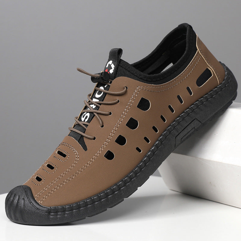 🐂 Zapatos de piel de becerro para hombre, cosidos a mano en Australia ✅ Sandalias ortopédicas de diseño ergonómico 🦶 con absorción de impactos