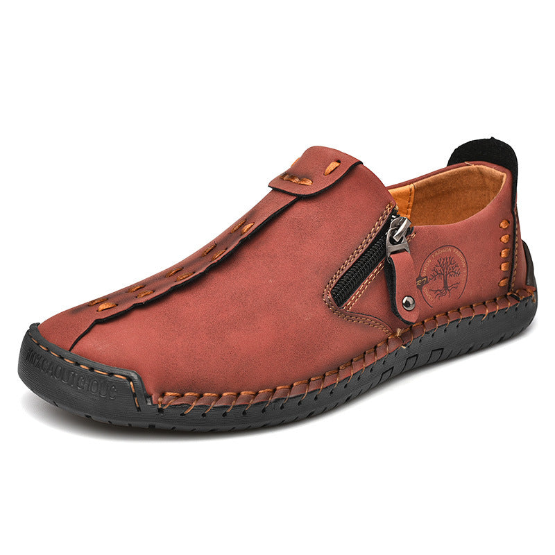 (🎉50% de descuento hoy, no te lo pierdas) 🐂 Zapatos ortopédicos de piel de becerro australiana para hombre 👞Cosidos a mano ✅Soporte de arco: caminar