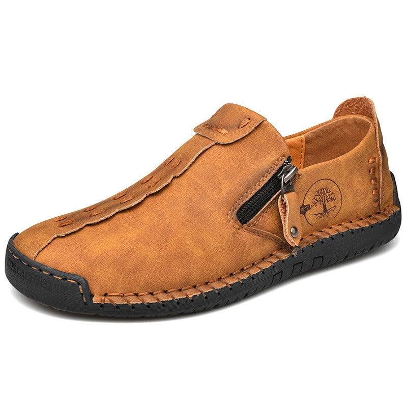 (🎉50% de descuento hoy, no te lo pierdas) 🐂 Zapatos ortopédicos de piel de becerro australiana para hombre 👞Cosidos a mano ✅Soporte de arco: caminar