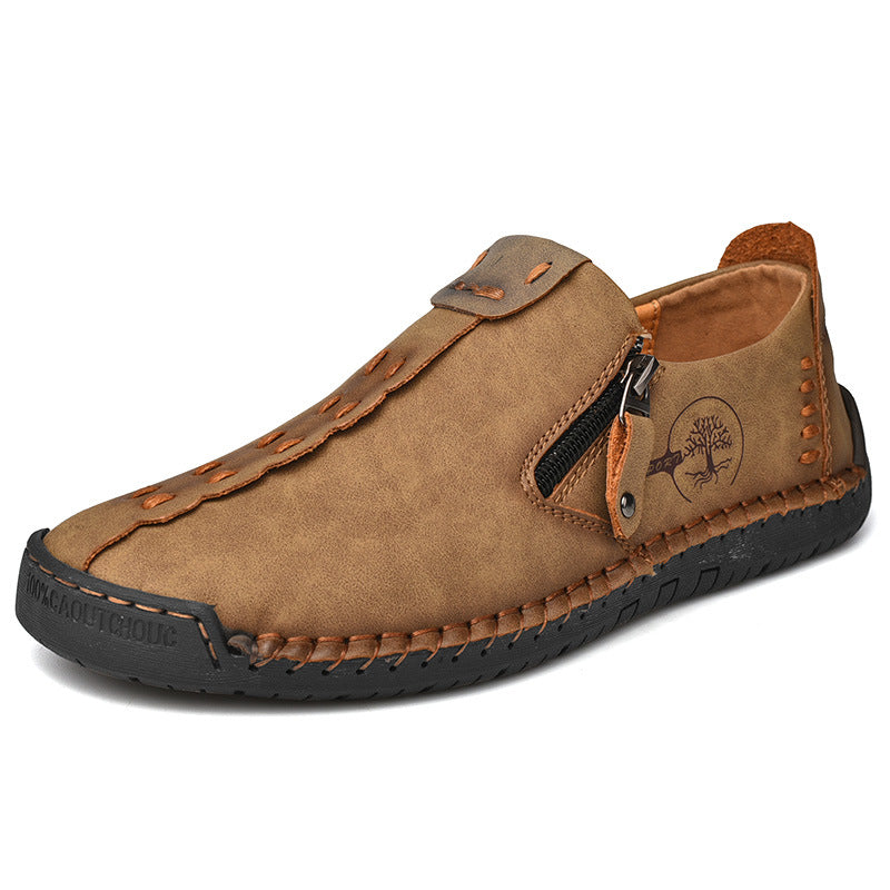 (🎉50% de descuento hoy, no te lo pierdas) 🐂 Zapatos ortopédicos de piel de becerro australiana para hombre 👞Cosidos a mano ✅Soporte de arco: caminar