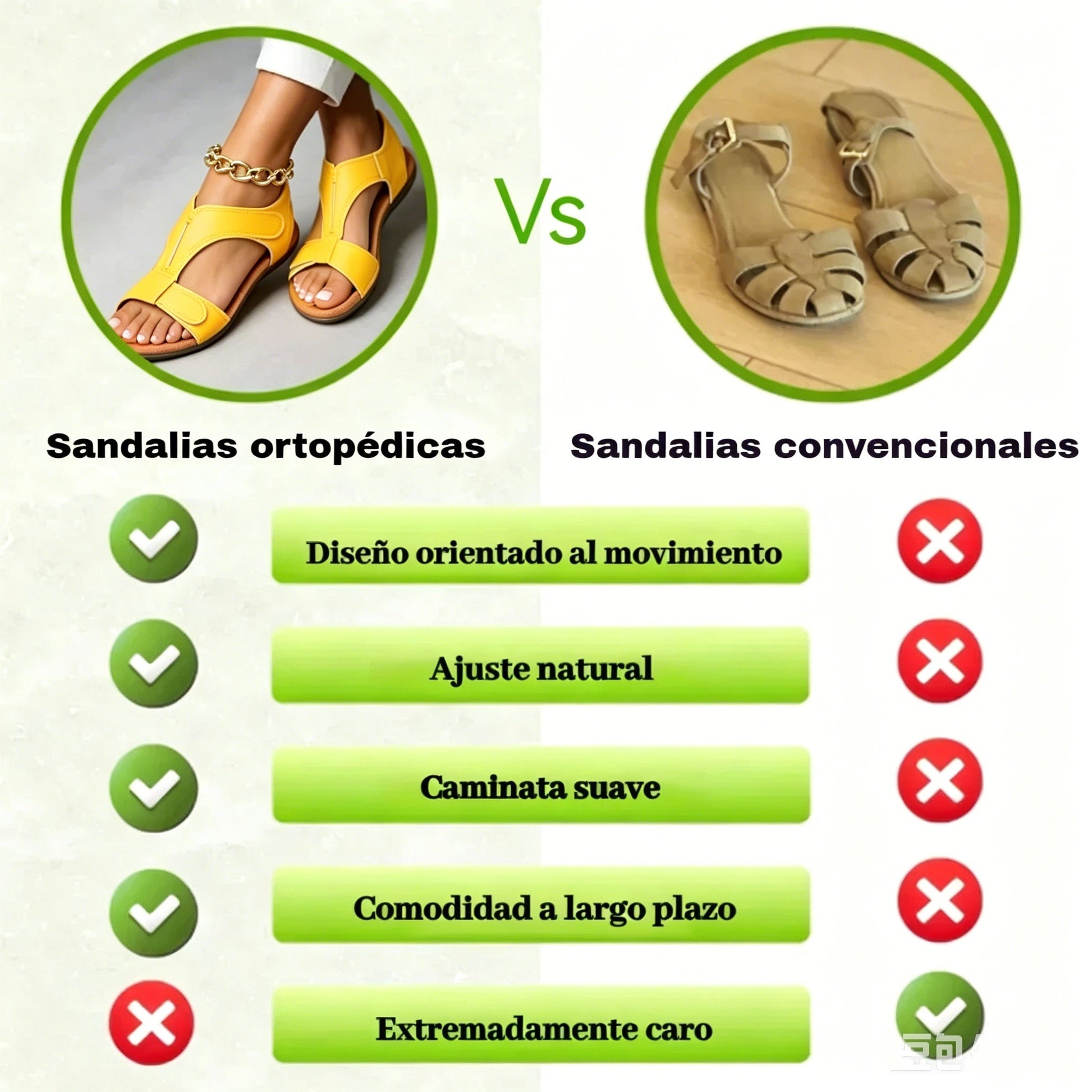 Sandalias ortopédicas - Sandalias antideslizantes para mujer, diseñadas ergonómicamente para brindar soporte al pie | Diseño ergonómico