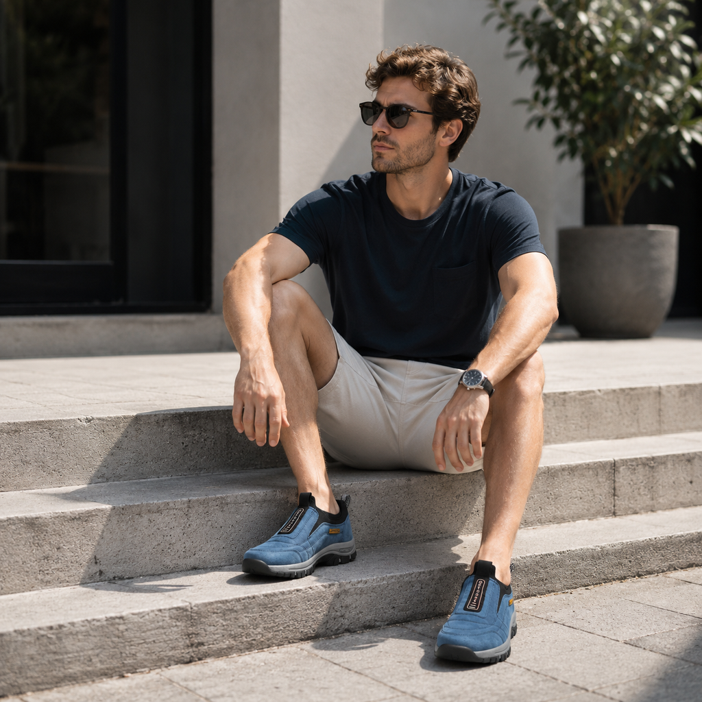 🎁50 % popusta danes – ne zamudite! 👞 Moški ortopedski semiš čevlji ✅ Lajša bolečine v stopalih ✅ Podpora za stopalni lok: Celodnevno udobje