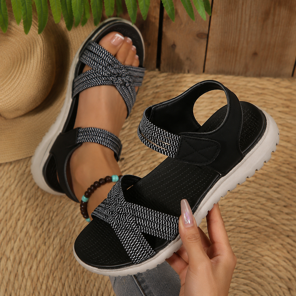 ⏰ ¡Último día! ¡50 % de descuento! ¡No te lo pierdas! ✅️ Sandalias cómodas con soporte para el arco del pie: alivian el dolor de pies y cuentan con un diseño ergonómico.（副本）