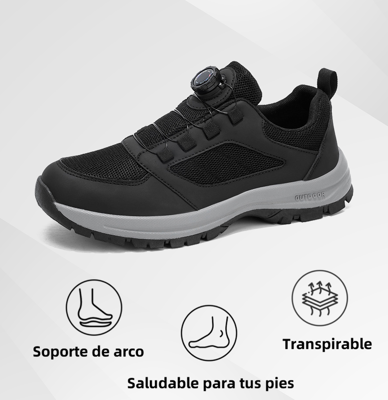 (🔥 -50% DTO) Zapatos de Senderismo Ultraligeros Unisex | Comodidad Total: Soporte Plantar, Antideslizantes y Antibacterianos. ¡Camina sin cansarte!