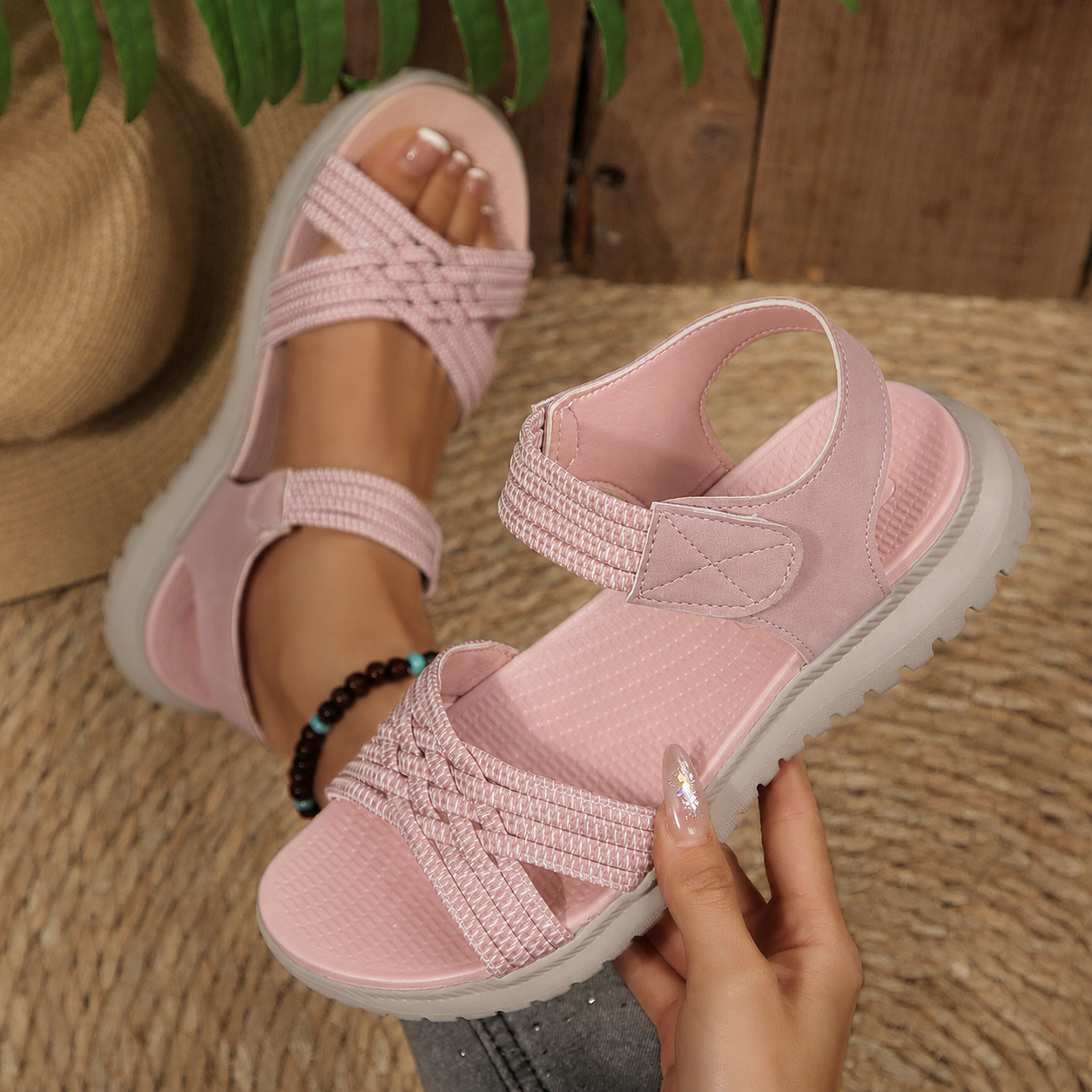 ⏰ ¡Último día! ¡50 % de descuento! ¡No te lo pierdas! ✅️ Sandalias cómodas con soporte para el arco del pie: alivian el dolor de pies y cuentan con un diseño ergonómico.（副本）