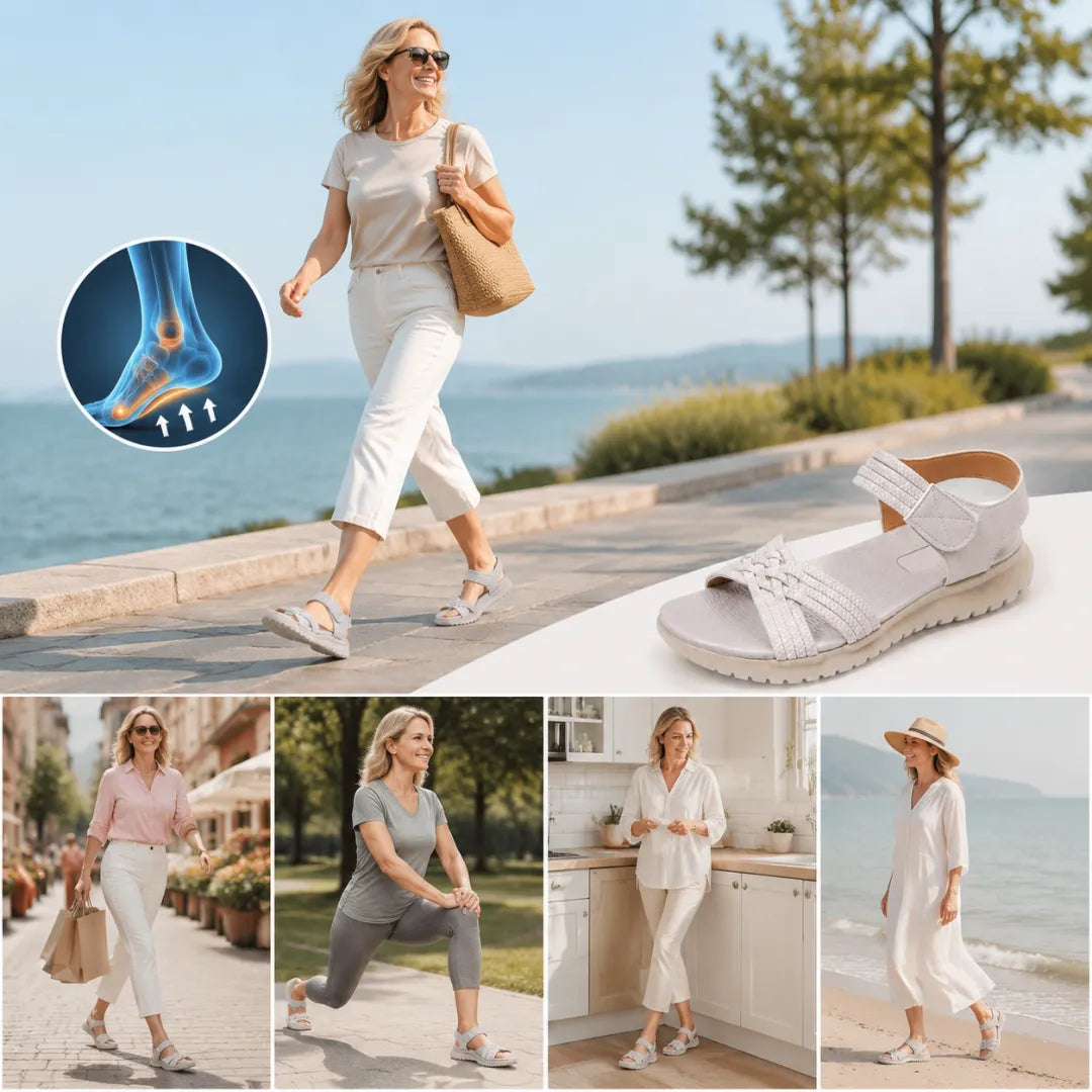 ⏰ ¡Último día! ¡50 % de descuento! ¡No te lo pierdas! ✅️ Sandalias cómodas con soporte para el arco del pie: alivian el dolor de pies y cuentan con un diseño ergonómico.