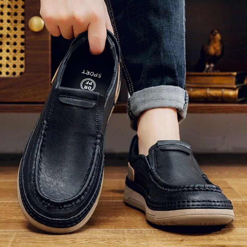 🎉 ¡50% de descuento hoy! Zapatos ortopédicos cómodos para hombre 🐂 Hechos con auténtica piel de vaca australiana 👞 Alivian el dolor de pies - Soporte para el arco ✅ Cómodos para caminar todo el día