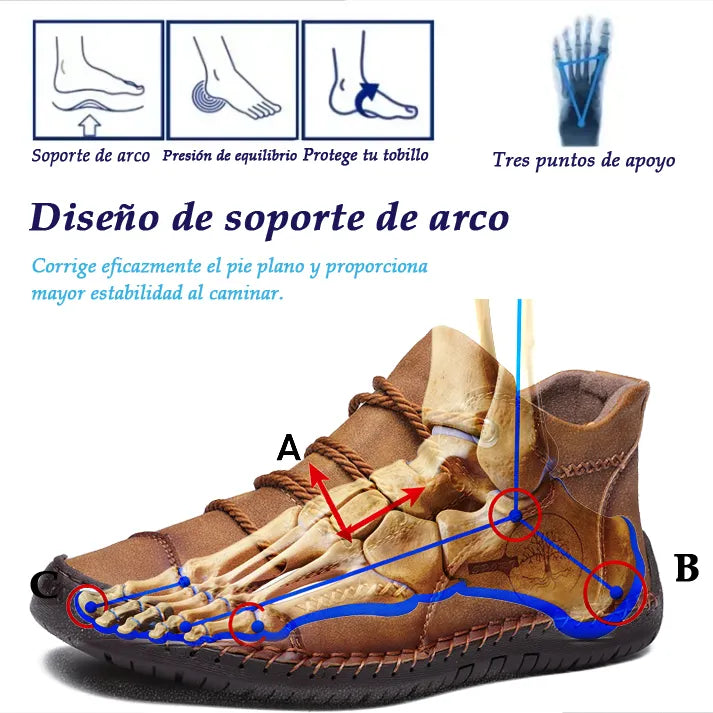 🔥 50% OFF | Zapatos de Piel de Becerro Premium: Soporte de Arco, Impermeables y Antideslizantes. ¡Camina sin esfuerzo!